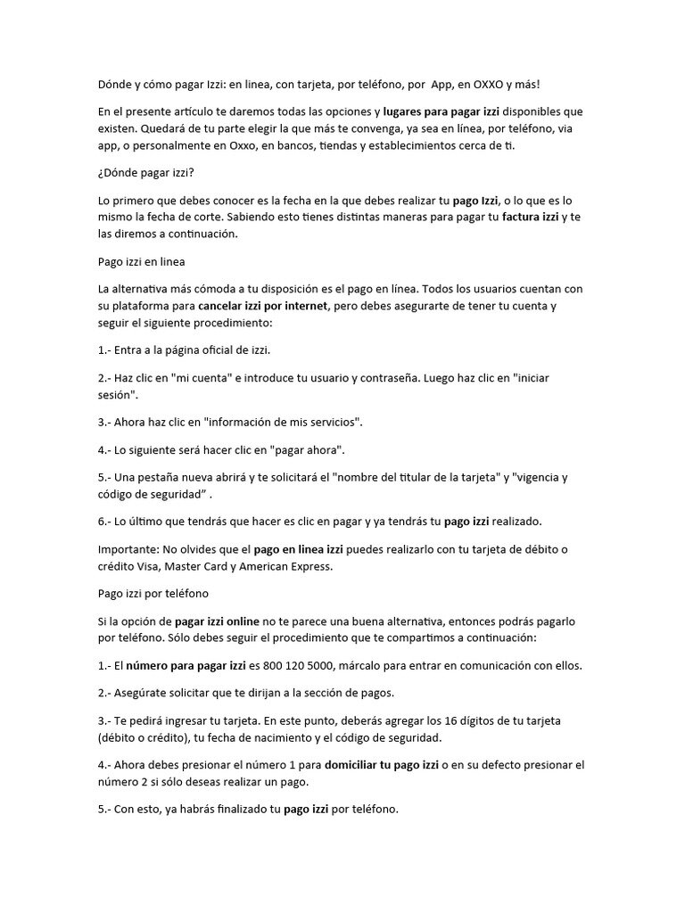Cómo pagar Izzi por teléfono en Call-Center
