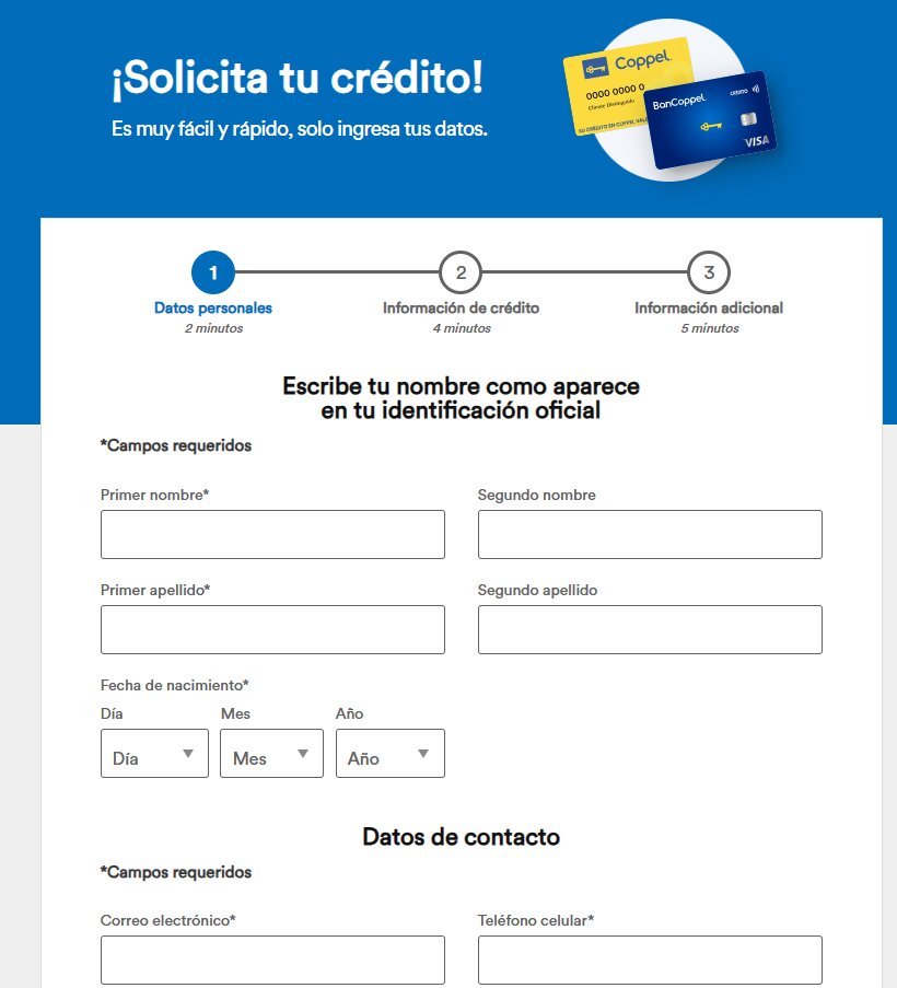 Cómo tramitar tu tarjeta Coppel