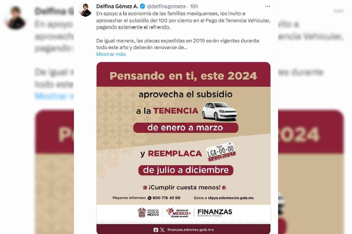 ¿Cuál es la fecha límite de pago de tenencia en el Estado de México?