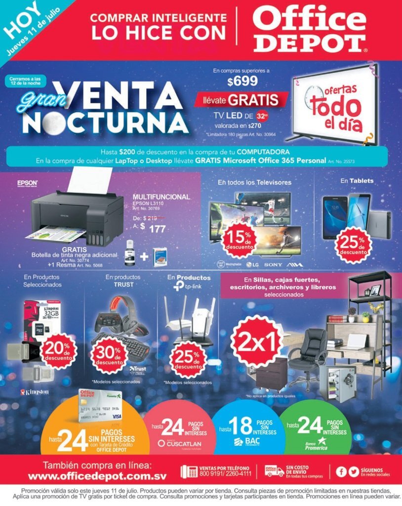 Cuándo es la próxima venta nocturna de Office Depot