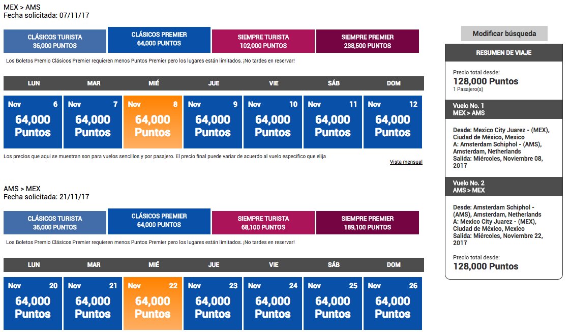 ¿Cuántos puntos Membership Rewards necesito para viajar a Europa?