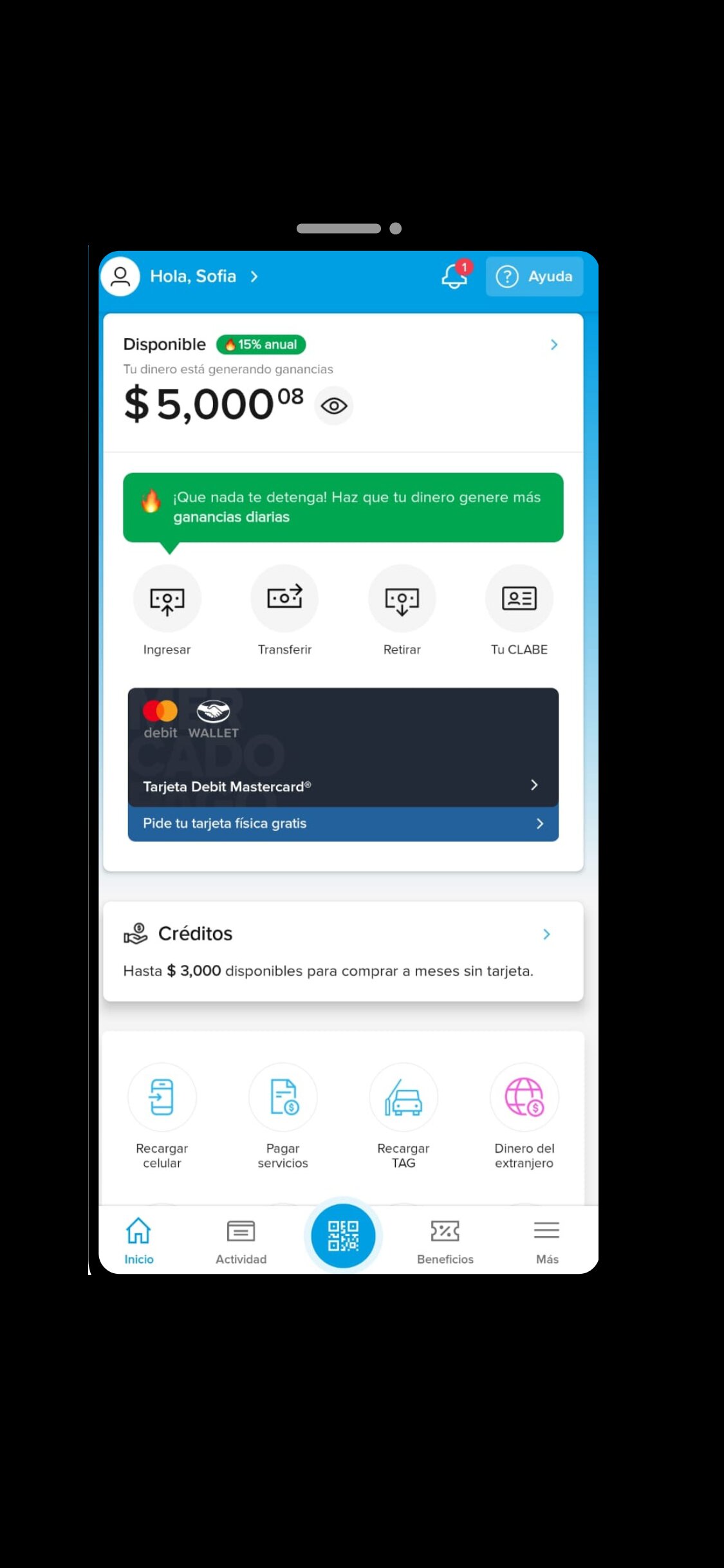 <em>Cuenta de ahorro con hasta 11% de rendimiento anual al atar tu dinero a un mes.