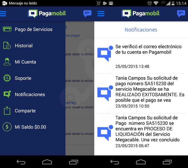 Funcionalidades adicionales de Pagamobil