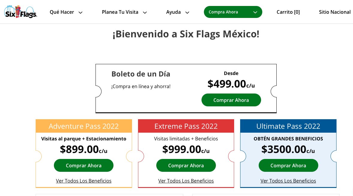 ¿Qué beneficios tiene la membresía Gold Six Flags?