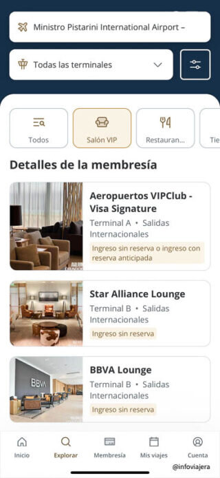 ¿Qué tarjetas Visa tienen acceso a salas VIP?